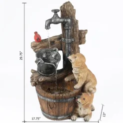 LuxenHome Resin Puppies And Water Pump Outdoor Fountain With LED Light 12 LuxenHome Resin Puppies And Water Pump Outdoor Fountain With LED Light -Garden GUEST 39245d02 c06a 43b7 9c12 93914d45c7c9
