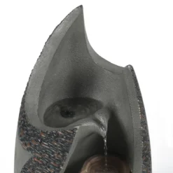 LuxenHome Stone-Gray Cement Modern Tiered Outdoor Garden Fountain With Lights 10 LuxenHome Stone-Gray Cement Modern Tiered Outdoor Garden Fountain With Lights -Garden GUEST 393627f1 e867 410e a27a bf7922fa9818