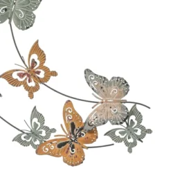 LuxenHome Metal Butterflies Moon Wall Decor, Indoor And Outdoor Decoration Black -Garden GUEST 3950b54b 6305 4a74 a812 c18b9518803d