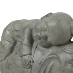 LuxenHome 14.5" Gray MgO Buddha Monk And Elephant Garden Statue 12 LuxenHome 14.5" Gray MgO Buddha Monk And Elephant Garden Statue -Garden GUEST 3a078965 0c18 4c9c 885e ec6212c7a310