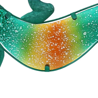 LuxenHome Blue Gecko Lizard Metal And Glass Outdoor Wall Decor 5 LuxenHome Blue Gecko Lizard Metal And Glass Outdoor Wall Decor - Image 3