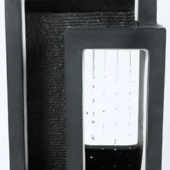 LuxenHome Gray Resin Column Outdoor Fountain With LED Light -Garden GUEST 3d28758a 85fc 4a10 bba6 8663986be35e