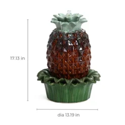 LuxenHome 17" Tabletop Ceramic Water Fountain, Pineapple Indoor And Outdoor Waterfall Fountains For Patio, Garden Decor Brown 16 LuxenHome 17" Tabletop Ceramic Water Fountain, Pineapple Indoor And Outdoor Waterfall Fountains For Patio, Garden Decor Brown -Garden GUEST 3e84a017 5f93 460e a115 35634922654f