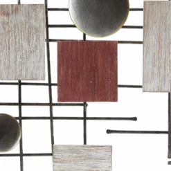 LuxenHome Metal And Wood Geometric Abstract Wall Art -Garden GUEST 41105eb7 5476 4827 806e 6c1cb771a41c
