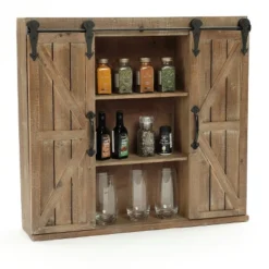 LuxenHome Farmhouse Wood Sliding 2-Door Wall Storage Cabinet 20 LuxenHome Farmhouse Wood Sliding 2-Door Wall Storage Cabinet -Garden GUEST 4335259b aab4 4413 91b4 e3bd1f6d5794