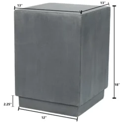 LuxenHome Gray Cement Indoor Outdoor Square Side Table -Garden GUEST 44d118ae e65b 42cd 8e2b 106ce47b106b