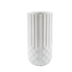 LuxenHome Tall MgO Planter, White Round Pot With Diamond & Fluted Texture 14 LuxenHome Tall MgO Planter, White Round Pot With Diamond & Fluted Texture -Garden GUEST 46fc1738 766c 4096 bca3 7b95b899022b