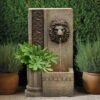 LuxenHome 25.8" H Sandstone Resin Regal Lion Head Floor Outdoor Water Fountain With Lights Brown 1 LuxenHome 25.8" H Sandstone Resin Regal Lion Head Floor Outdoor Water Fountain With Lights Brown -Garden GUEST 4801788e d226 43c5 9eb9 0535dd79c126