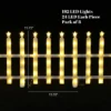 LuxenHome 8-Piece Light Show Star-Topped Fence Design Outdoor Decoration White -Garden GUEST 48e46bf1 1192 4146 ad56 e7dd879493a9