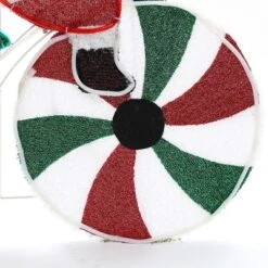 LuxenHome Santa On Peppermint Bike Lighted Holiday Decoration Multi-Color -Garden GUEST 49289658 3c27 471e a575 480c18f33723