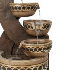 LuxenHome Brown Resin Cascading Pitchers Outdoor Fountain 15 LuxenHome Brown Resin Cascading Pitchers Outdoor Fountain -Garden GUEST 4a94777d 68d8 4059 a709 57bfe41ffbe3