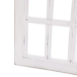 LuxenHome Distressed White Wood Vintage Arched Window Wall Home Decor -Garden GUEST 4d0acef1 1b8c 4187 bac0 662d9f8e09e9