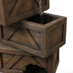 LuxenHome Brown Cement Tiered Crates Patio Fountain, Rustic Outdoor Water Feature For Gardens & Yards 9 LuxenHome Brown Cement Tiered Crates Patio Fountain, Rustic Outdoor Water Feature For Gardens & Yards -Garden GUEST 4e22c273 9dc4 419a be92 d9bbc7ec97b4