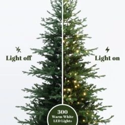 LuxenHome 6Ft Pre-Lit Artificial Fir Christmas Tree, Green Branches With Warm Lights & Metal Stand 15 LuxenHome 6Ft Pre-Lit Artificial Fir Christmas Tree, Green Branches With Warm Lights & Metal Stand -Garden GUEST 5108fb95 0b87 4465 a570 a46e984c5f9c