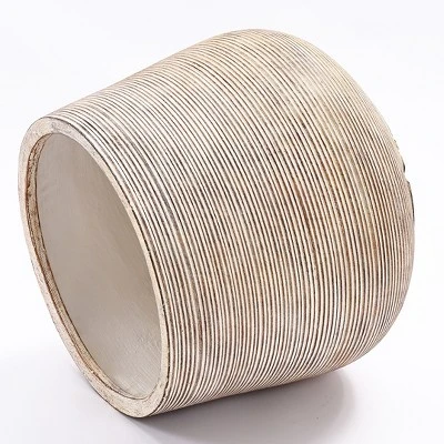 LuxenHome Distressed Tan MgO 15" H Tapered Round Planter Brown 11 LuxenHome Distressed Tan MgO 15" H Tapered Round Planter Brown - Image 9