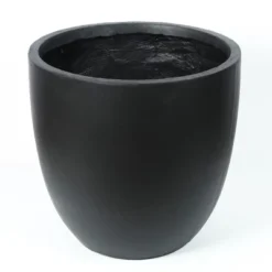 LuxenHome 17.2" Round Tapered Black Planter, Magnesium Oxide Pot For Indoor/Outdoor Use 21 LuxenHome 17.2" Round Tapered Black Planter, Magnesium Oxide Pot For Indoor/Outdoor Use -Garden GUEST 533b09c7 468b 4f8b 8cae f764ccce603c