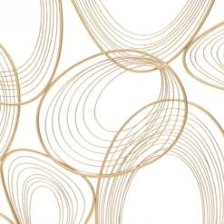 LuxenHome Gold And Black Metal Abstract Rectangular Wall Décor -Garden GUEST 562d025f cc8b 4156 960f 7f192881c598