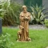 LuxenHome Weathered Brown MgO 24.6" H Saint Francis Garden Statue 1 LuxenHome Weathered Brown MgO 24.6" H Saint Francis Garden Statue -Garden GUEST 570c3329 4344 4378 a804 ae865ad5dd02