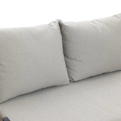 LuxenHome 4-Piece Outdoor Aluminum With PE Rope Patio Set With Cushions 9 LuxenHome 4-Piece Outdoor Aluminum With PE Rope Patio Set With Cushions - Image 7