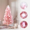 LuxenHome 6Ft Pink Cherry Blossom Christmas Tree With Fiber Optic Lights & Snowman Star Topper -Garden GUEST 59d5b660 01b2 4982 871d ed883ff48bc4