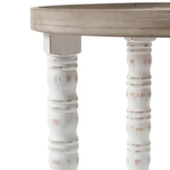LuxenHome White And Natural Wood Round Accent Side Table With Storage. 15 LuxenHome White And Natural Wood Round Accent Side Table With Storage. -Garden GUEST 5ad83ee1 5619 4156 a0a0 3e345f954811