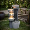 LuxenHome 26" Modern Outdoor Water Fountain With Planter And Lights, Resin Cascading Bowl Garden Waterfall Indoor And Outdoor Use Gray 2 LuxenHome 26" Modern Outdoor Water Fountain With Planter And Lights, Resin Cascading Bowl Garden Waterfall Indoor And Outdoor Use Gray -Garden GUEST 5c561541 56cf 4ff8 b55c f8fc61e4dc07