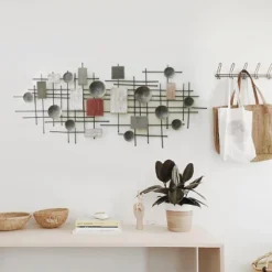 LuxenHome Metal And Wood Geometric Abstract Wall Art -Garden GUEST 5d9bdc08 1368 46ba ac09 f6c4350323b3