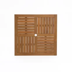 LuxenHome Outdoor Acacia Wood 37-Inch Counter Height 4-Person Dining Table Brown -Garden GUEST 5eed26f5 a213 48e7 8537 17d1b8f98d73