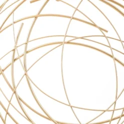 LuxenHome Gold Metal Abstract Swirl Round Wall Decor -Garden GUEST 5f338779 6430 4a53 a239 90998b1f78b7