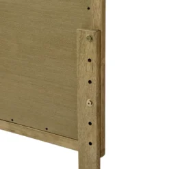 LuxenHome Natural Finish Rubberwood With Rattan Panel Headboard, Queen Brown -Garden GUEST 5fda0add 0273 4309 a459 677c05dd6052