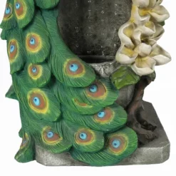 LuxenHome Resin Blue And Green Peacock Outdoor Fountain Garden Fountain With LED Light 20 LuxenHome Resin Blue And Green Peacock Outdoor Fountain Garden Fountain With LED Light -Garden GUEST 605f2495 da29 4e97 a211 7c2357690d54