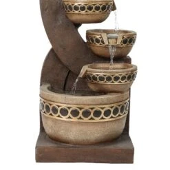 LuxenHome Brown Resin Cascading Pitchers Outdoor Fountain 14 LuxenHome Brown Resin Cascading Pitchers Outdoor Fountain -Garden GUEST 61e00dd4 d236 4c1d 85f2 fc590aa251b3