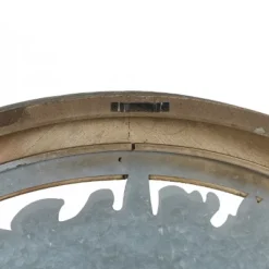 LuxenHome Metal Tree Of Life With Roots Wall Decor With Round Wood Frame -Garden GUEST 639ddf01 2625 42e1 8c38 e2abf6d41669