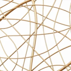 LuxenHome 26.4" Square Gold Abstract Metal Wall Decor -Garden GUEST 63bb7515 4606 4737 a26a 348e35af1614