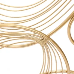 LuxenHome Gold And Black Metal Abstract Rectangular Wall Décor -Garden GUEST 64564786 a017 4e10 8d73 0bf607e99ddc