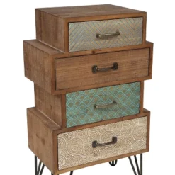 LuxenHome 4-Drawer 33" H X 18.9" W Wood Accent Chest. 24 LuxenHome 4-Drawer 33" H X 18.9" W Wood Accent Chest. -Garden GUEST 6462d643 9cba 492a 89df 4663bc5bf4c2