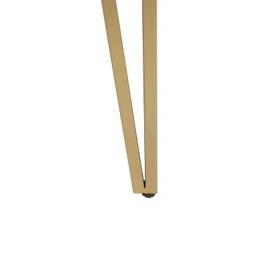 LuxenHome Black Wood And Gold Metal Console And Entry Table 7 LuxenHome Black Wood And Gold Metal Console And Entry Table - Image 5