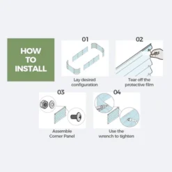 LuxenHome Galvanized Steel Rectangular 6-Ft X 3-Ft Raised Garden Bed Planter, Gray -Garden GUEST 68da10e9 4916 41d6 b061 66a668a3d150
