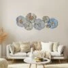 LuxenHome Multi-Color Distressed Flower Metal Wall Decor
