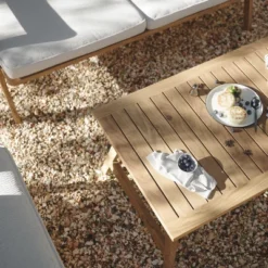 LuxenHome Outdoor Acacia Wood Coffee Table And Loveseat With Cushions 16 LuxenHome Outdoor Acacia Wood Coffee Table And Loveseat With Cushions -Garden GUEST 6a9d4659 0cd5 488a 8c5b 075f18420839