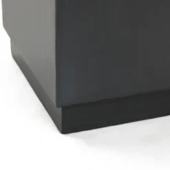 LuxenHome Gray Cement Indoor Outdoor Square Side Table -Garden GUEST 6b29f8a1 0789 49eb 8f64 6879f864f7dc