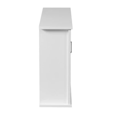 LuxenHome Farmhouse White MDF Bathroom Wall Cabinet 8 LuxenHome Farmhouse White MDF Bathroom Wall Cabinet - Image 6