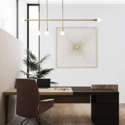 LuxenHome Gold Abstract Flower Square Metal Wall Art -Garden GUEST 6cd8e2be a16b 4188 a0b3 be507243e6b8