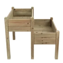 LuxenHome Natural Wood 2-Tier Raised Garden Bed 9 LuxenHome Natural Wood 2-Tier Raised Garden Bed -Garden GUEST 6d3e1bcb f446 4866 a7d6 a1442e18ee6f