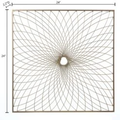LuxenHome Gold Metal Spiral Flower Square Frame Wall Decor -Garden GUEST 6e7f1e8d d397 4aab 8595 45b658ed0a14