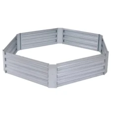 LuxenHome Galvanized Steel Hexagon Raised Garden Bed Planter Silver -Garden GUEST 6ff520a2 8251 4f6b 9bc1 428f6cd7812f