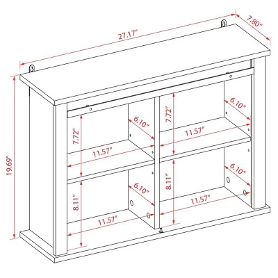 LuxenHome Farmhouse White MDF Bathroom Wall Cabinet 5 LuxenHome Farmhouse White MDF Bathroom Wall Cabinet - Image 3