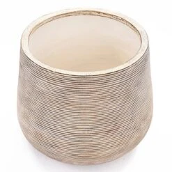 LuxenHome Distressed Tan MgO 15" H Tapered Round Planter Brown 18 LuxenHome Distressed Tan MgO 15" H Tapered Round Planter Brown -Garden GUEST 726dc9a1 f4d9 4444 ae73 854399586042