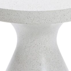 LuxenHome White And Speckled Gray MgO 20" Round Side Table 18 LuxenHome White And Speckled Gray MgO 20" Round Side Table -Garden GUEST 7390eda6 b653 4b08 87c7 093bd370f12d