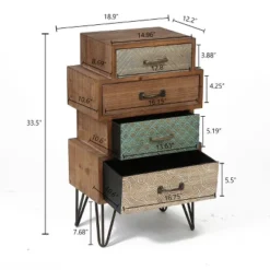 LuxenHome 4-Drawer 33" H X 18.9" W Wood Accent Chest. 16 LuxenHome 4-Drawer 33" H X 18.9" W Wood Accent Chest. -Garden GUEST 739c98a8 71cf 45cc 9285 d6acbf1194c2